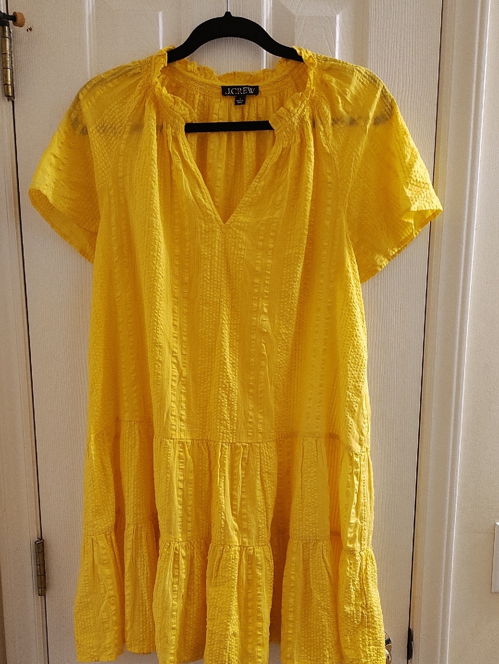 J. Crew Bright Yellow Ruffled Neck Blouse
